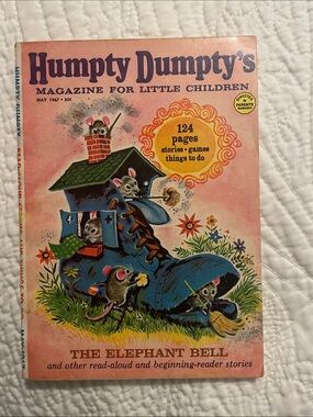 Humpty Dumpty's Kids Magazine - Pink Cover with Blue Illustration May 1967